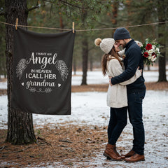 I Have an Angel in Heaven, I Call him Dad "Don Tino"  Coral Fleece Blanket